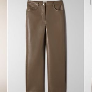 Aritzia Melina Cropped Vegan Leather Pants